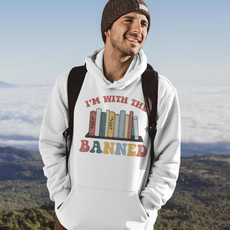 Groovy Im With The Banned Books I Read Banned Books Lovers Hoodie Lifestyle