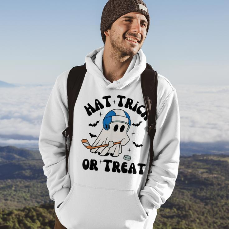 Hat Trick Or Treat Hilarious Hockey Halloween Family Hoodie Lifestyle