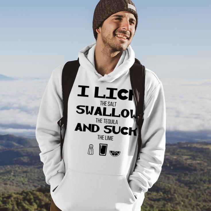 I Lick Swallow And Suck Alcohol Drinking Hoodie Lifestyle