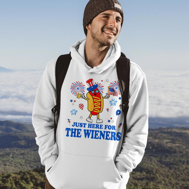 Im Just Here For The Wieners Funny Fourth Of July Hoodie Lifestyle