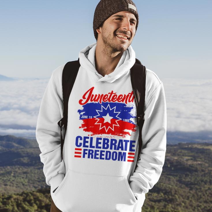 Junenth Celebrate Freedom Red White Blue Free Black Slave Hoodie Lifestyle
