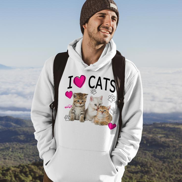 I Love Cats Cat Lover I Love Kittens Hoodie Lifestyle