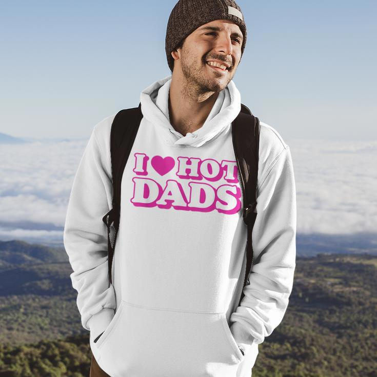 I Love Hot Dads Heart Bimbo Aesthetic Y2k Pink Hoodie Lifestyle
