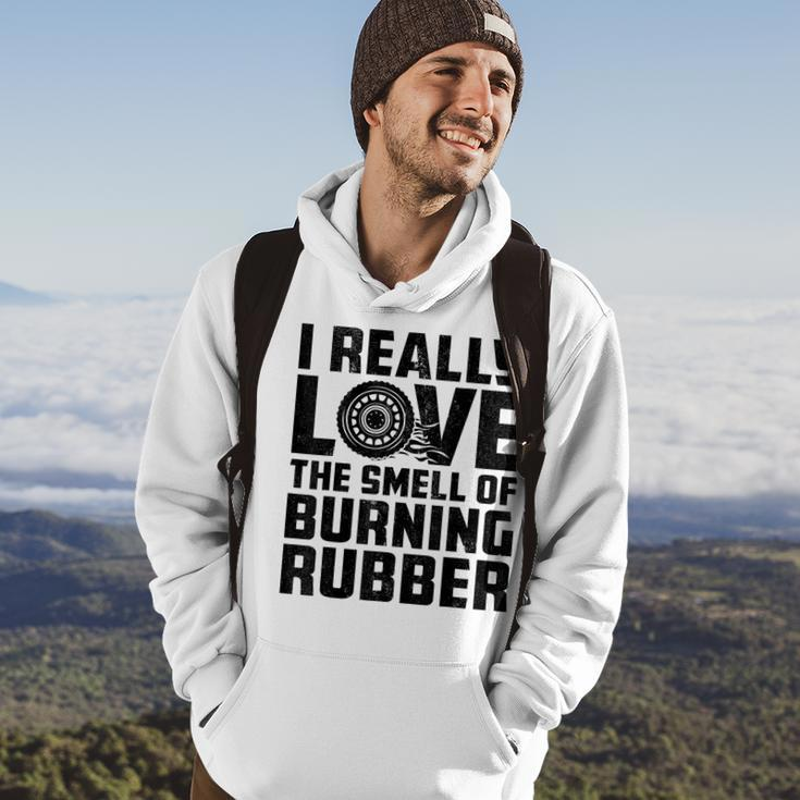 Love The Smell Of Burning Rubber Tire Burnout Car Enthusiast Hoodie Lifestyle