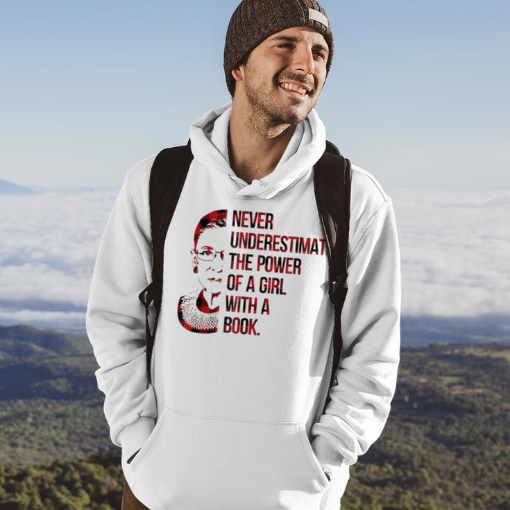 Never Underestimate The Power Of A Girl With A Book Rbg Gift For Mens Hoodie Lifestyle