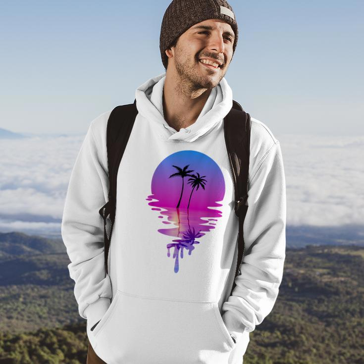 Palm Trees Beach Sunset Beach Lovers Summer Vacation Hoodie Lifestyle