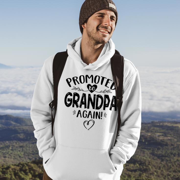 Promoted To Grandpa Again Baby Announcement Gift Gift For Mens Hoodie Lifestyle