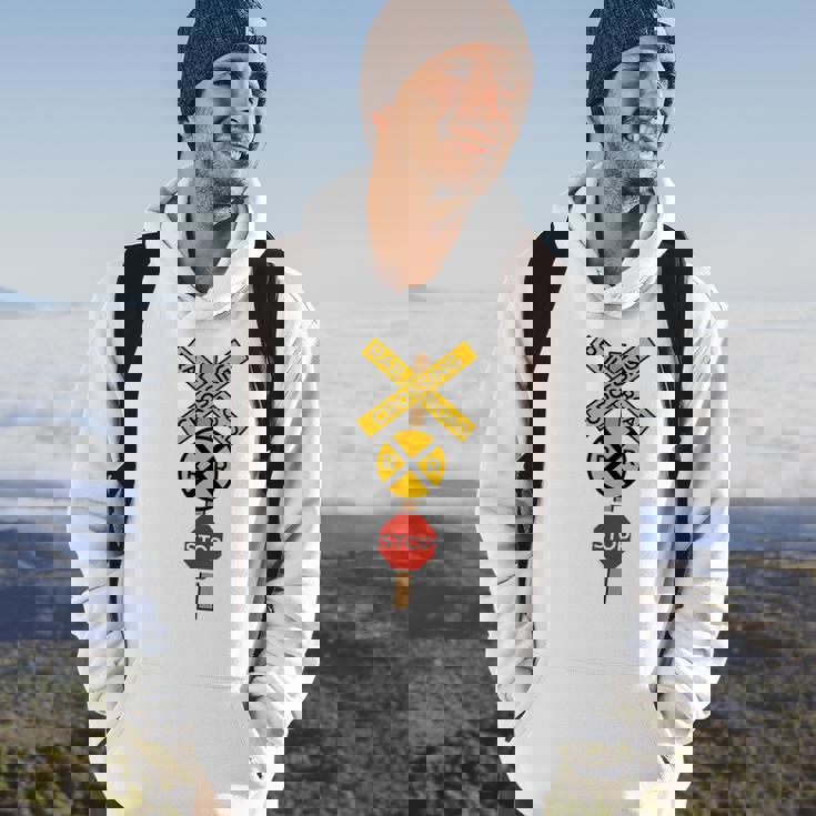 Railroad Crossing | Cute Road Sign Crossing Gift Hoodie Lifestyle