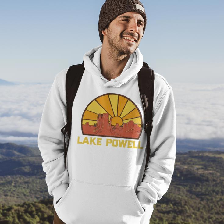Retro Lake Powell Sun Vintage Graphic Hoodie Lifestyle