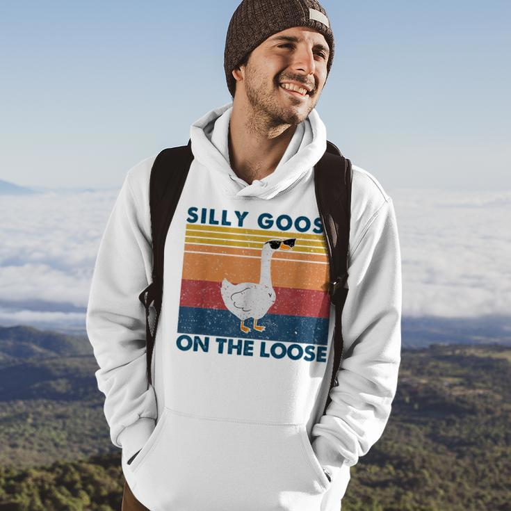 Silly Goose On The Loose Funny Saying Goose University Funny Hoodie Lifestyle