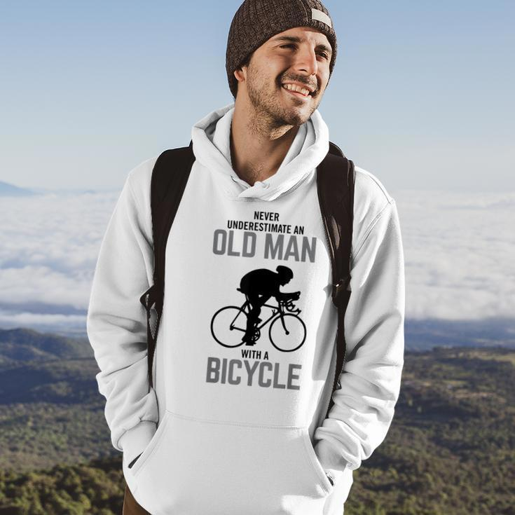 Never Underestimate An Old Man With A Bicycle Hobby Hoodie Lifestyle
