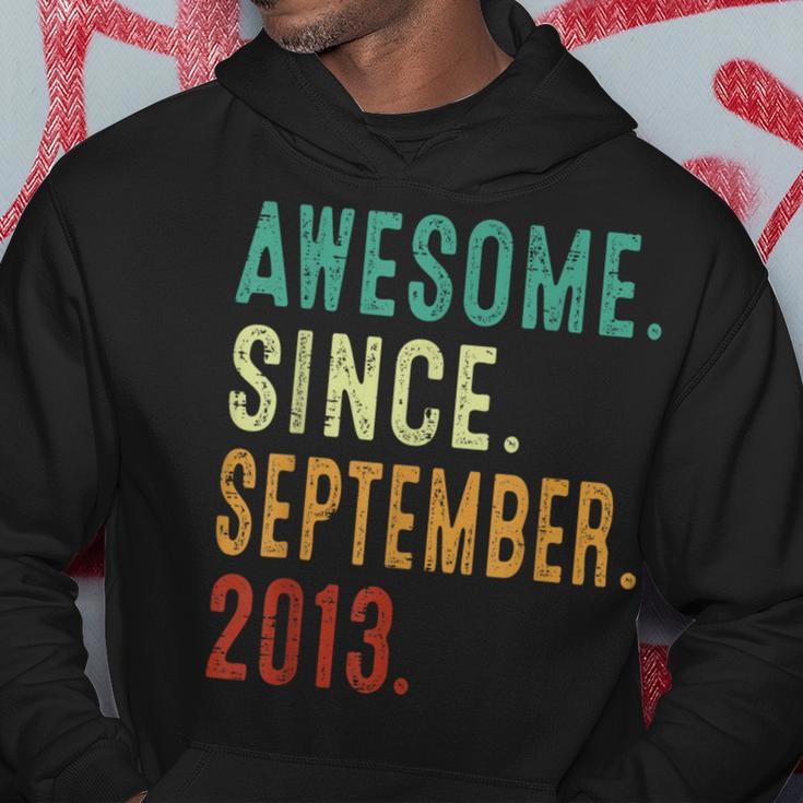 10 Year Old Awesome Since September 2013 10Th Birthday Hoodie Funny Gifts