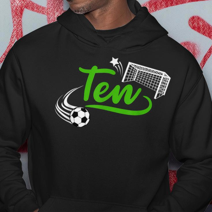 10Th Birthday Soccer Boy Ten Year Old Soccer Player Hoodie Unique Gifts