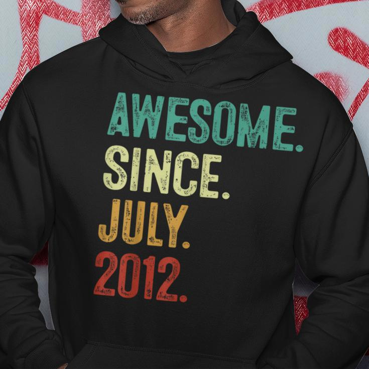 11 Year Old Awesome Since July 2012 11Th Birthday Hoodie Unique Gifts