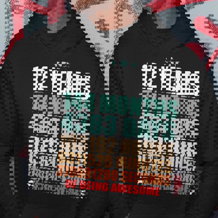 12 Years 144 Months Of Being Awesome Funny Twelve Years Old Hoodie Unique Gifts