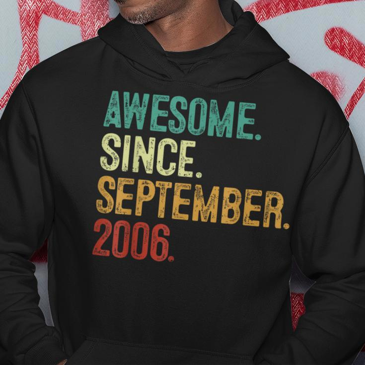17 Year Old Awesome Since September 2006 17Th Birthday Hoodie Funny Gifts