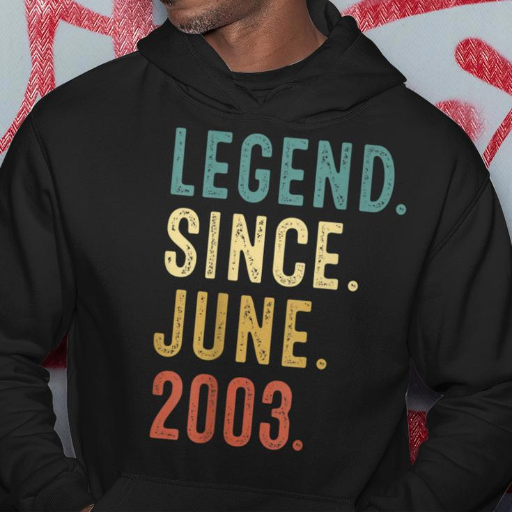 19 Years Old Gifts Legend Since June 2003 19Th Birthday Hoodie Unique Gifts