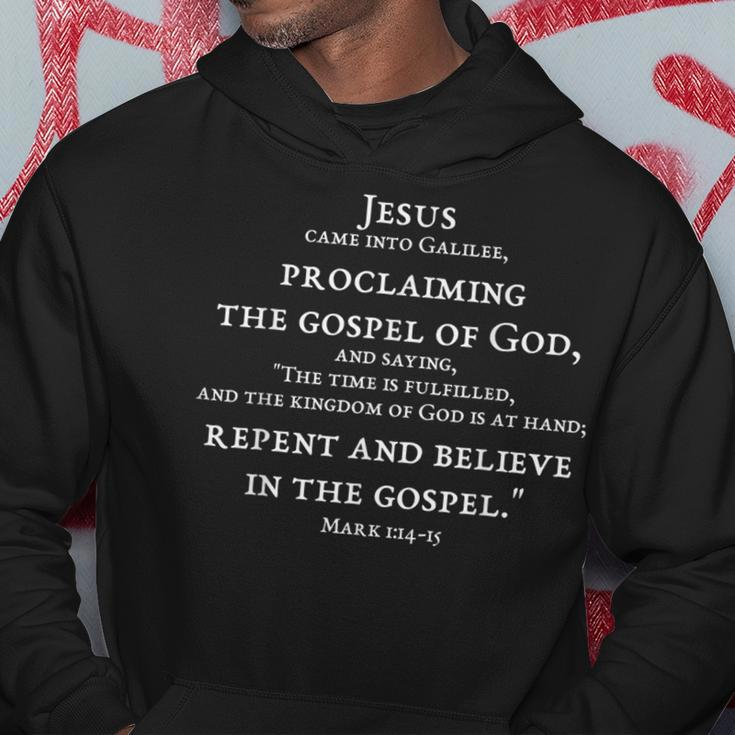 2-Sided Repent And Believe In Gospel Mark 114 15 Scripture Hoodie Unique Gifts
