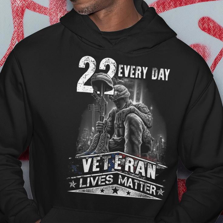 22 Every Day Veteran Lives Matter Support Veterans Day Hoodie Unique Gifts