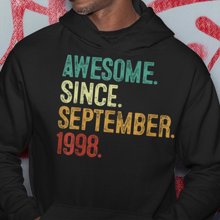 25 Year Old Awesome Since September 1998 25Th Birthday Hoodie Unique Gifts