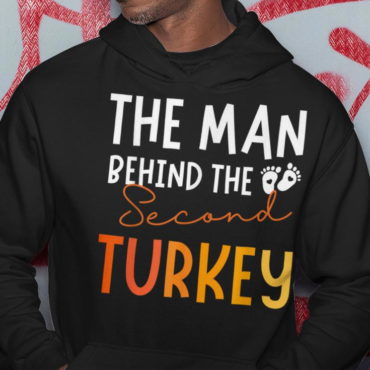 2Nd Pregnancy Announcement Thanksgiving Dad Turkey Baby 2023 Hoodie Unique Gifts