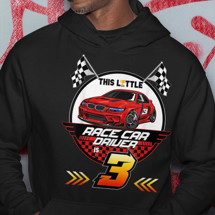 3 Year Old Race Car Birthday 3Rd Racing Party Racing Funny Gifts Hoodie Unique Gifts