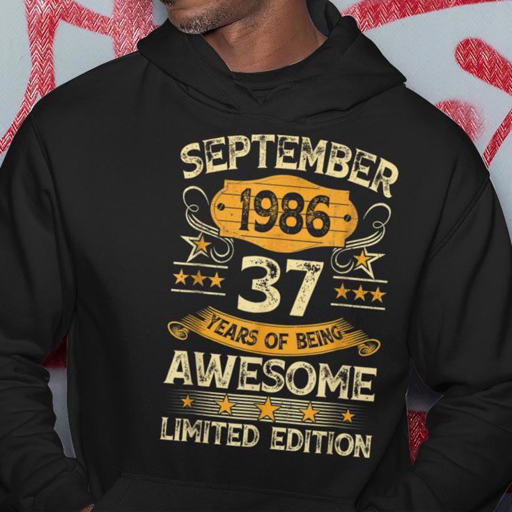 37 Years Old Vintage September 1986 37Th Birthday Hoodie Funny Gifts