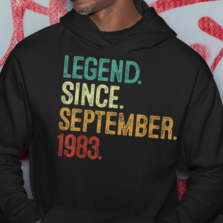 40 Years Old Legend Since September 1983 40Th Birthday Hoodie Funny Gifts