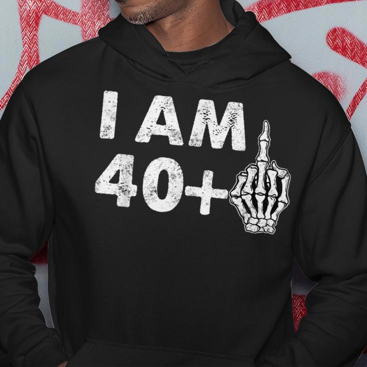 Im 41 Years Old Funny Skeleton Middle Finger 41St Birthday Hoodie Unique Gifts