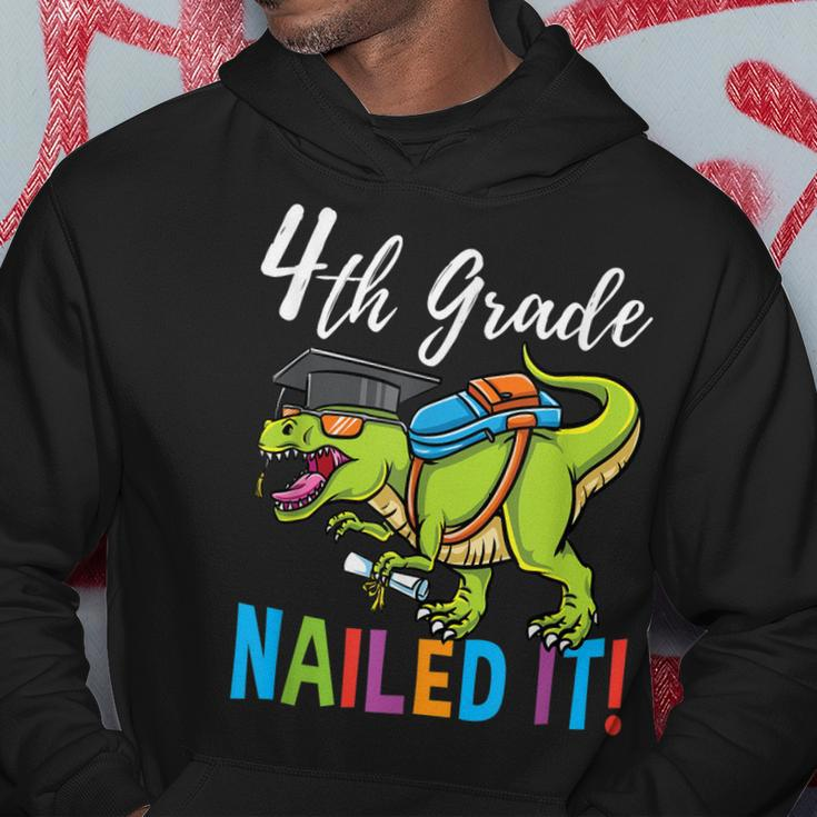 4Th Grade Nailed It Dinosaur Graduation Hoodie Unique Gifts