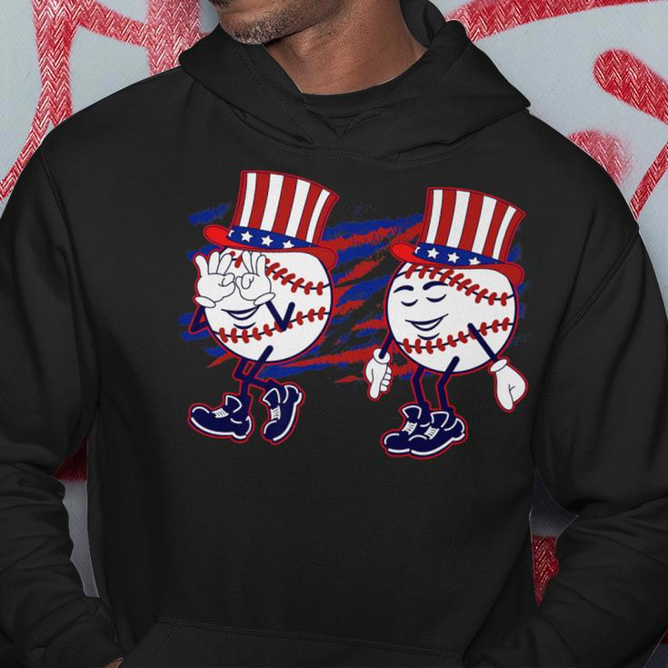 4Th July Funny Baseball Griddy Dance Usa Patriotic Man Hoodie Unique Gifts