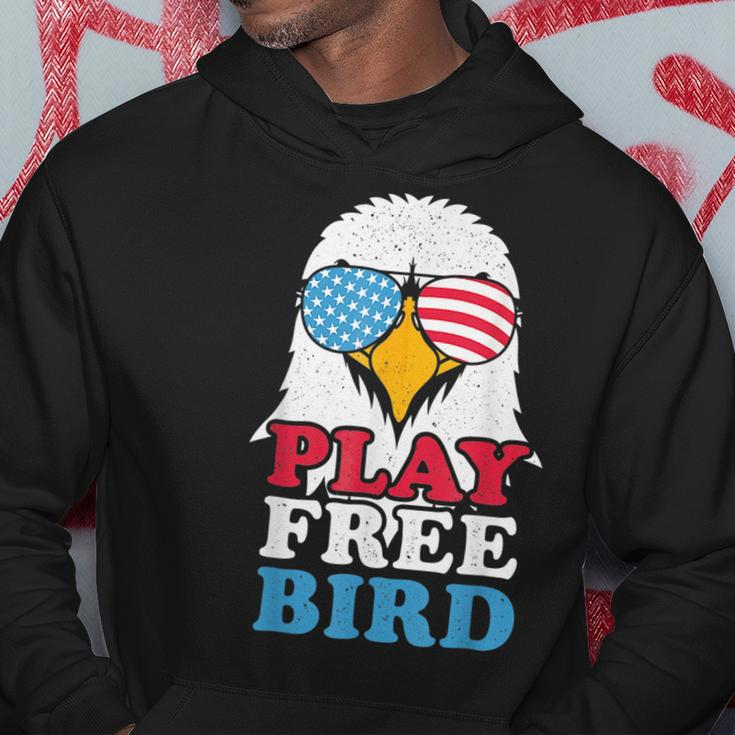4Th Of July American Flag Bald Eagle Mullet Play Free Bird Hoodie Unique Gifts