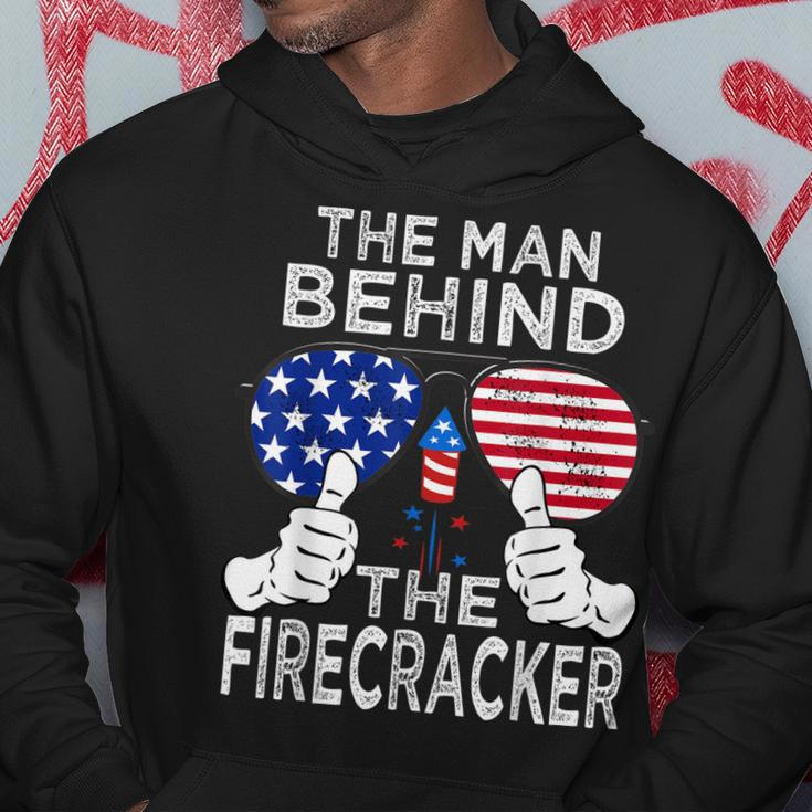 4Th Of July Dad To Be Baby Reveal Man Behind The Firecracker Gift For Mens Hoodie Unique Gifts