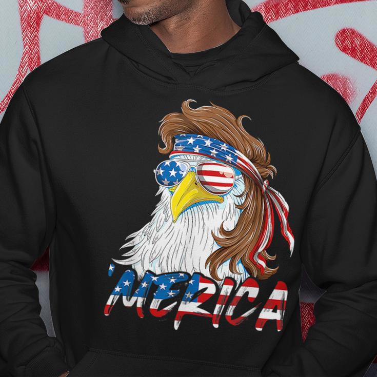 4Th Of July Eagle Mullet Merica Men 4Th Of July American Mullet Funny Gifts Hoodie Unique Gifts