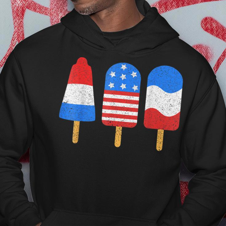 4Th Of July Ice Pops Red White Blue American Flag Patriotic Hoodie Unique Gifts