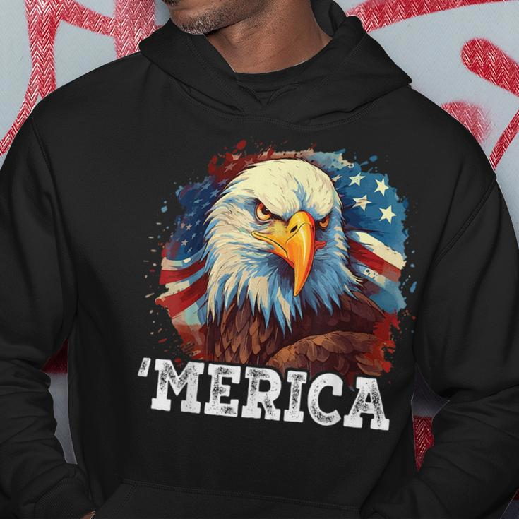 4Th Of July Merica Bald Eagle Usa Patriotic American Flag Hoodie Unique Gifts