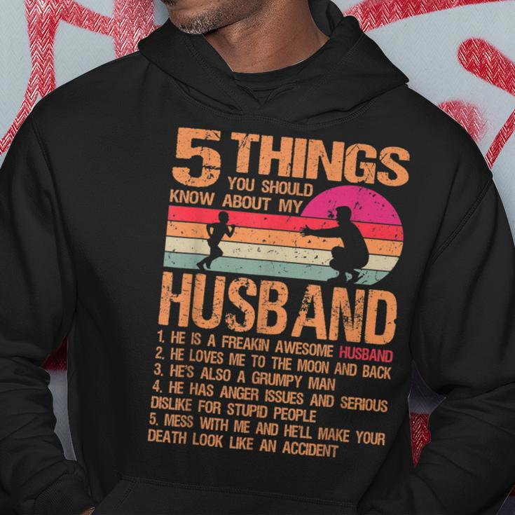5 Things About My Husband Father Day 23 Gifts From Daughter Hoodie Funny Gifts