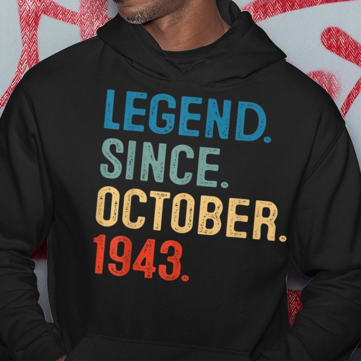 80 Year Old 80Th Birthday Legend Since October 1943 Hoodie Unique Gifts