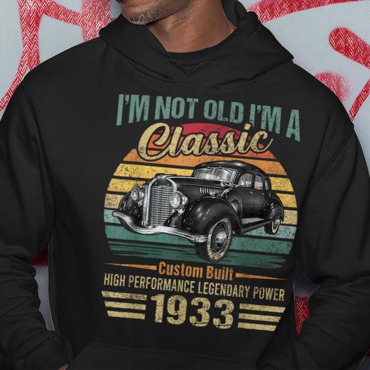 90 Year Old Vintage 1933 Classic Car 90Th Birthday Gifts Hoodie Unique Gifts