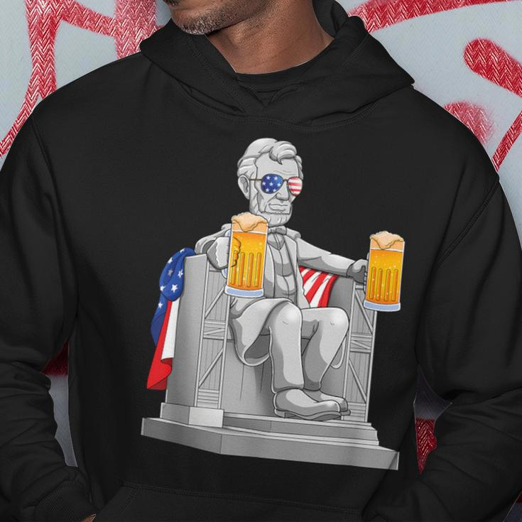 Abe Lincoln4Th Of July Drinkin Memorial Hoodie Unique Gifts