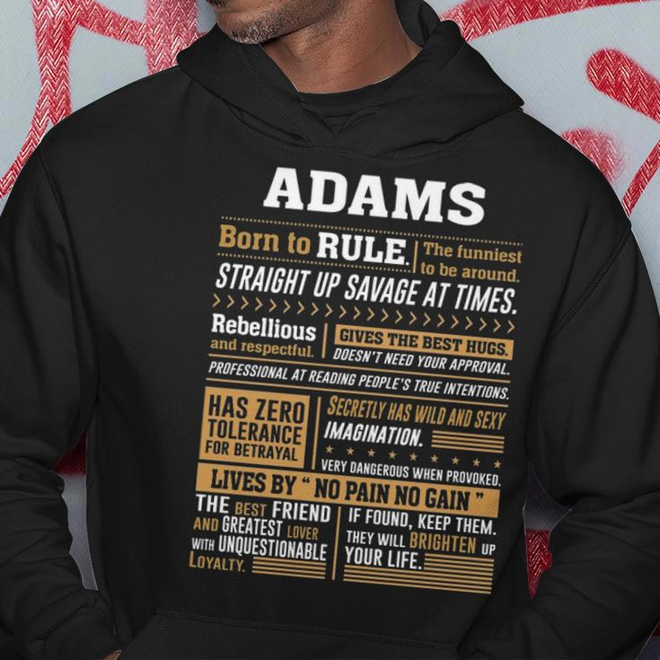 Adams Name Gift Adams Born To Rule Hoodie Funny Gifts