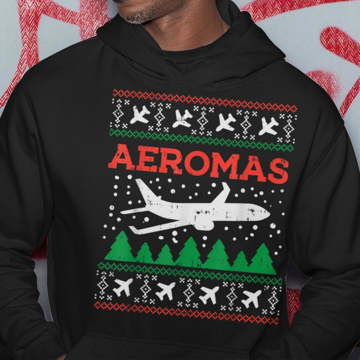 Aeromas Plane Ugly Christmas Sweater Flight Xmas Pilot Pj Hoodie Unique Gifts