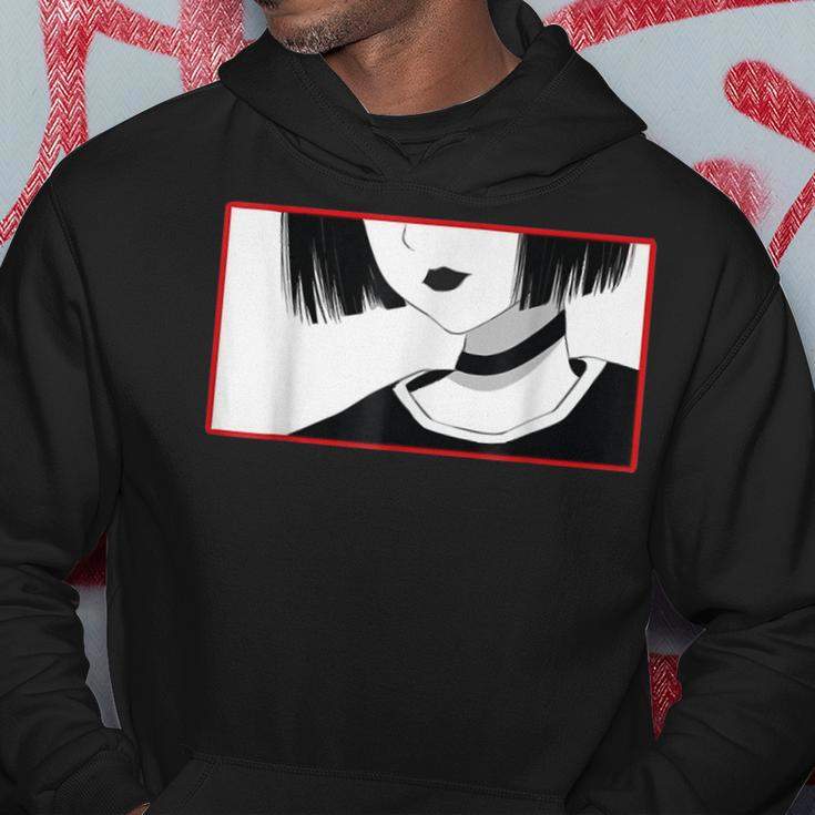 Aesthetic Goth Anime Girl - Soft Grunge Aesthetic Gothic Hoodie Unique Gifts