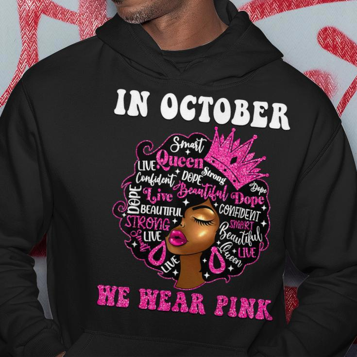 African American Afro Black Queen Breast Cancer Awareness Hoodie Unique Gifts