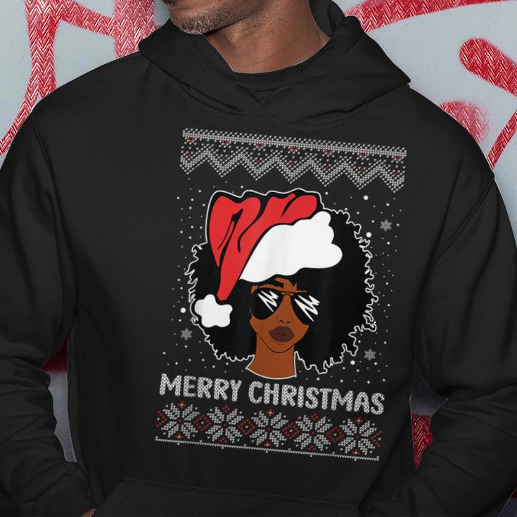 African American Woman Ugly Christmas Sweater Pajama Hoodie Unique Gifts