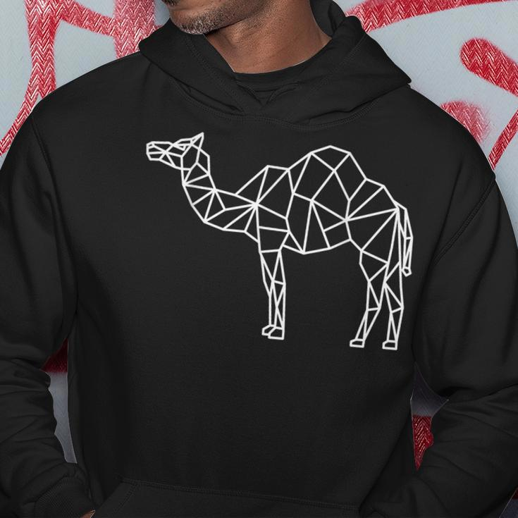 African Camel Safari Low Poly Graphic Hoodie Unique Gifts
