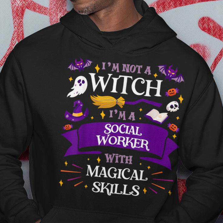 Ain't A Witch Social Worker With Magical Skills Halloween Hoodie Unique Gifts
