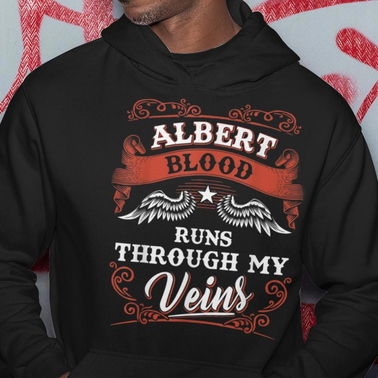 Albert Blood Runs Through My Veins Family Christmas Hoodie Funny Gifts