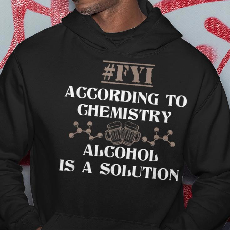 Alcohol Is A Solution Funny Joke Chemistry Hoodie Unique Gifts