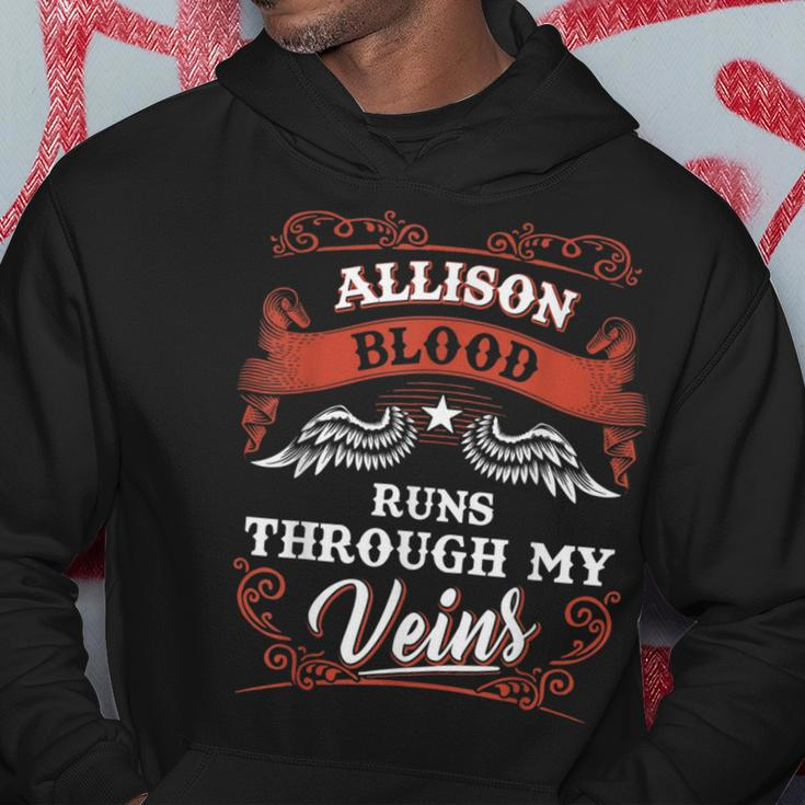 Allison Blood Runs Through My Veins Family Christmas Hoodie Funny Gifts